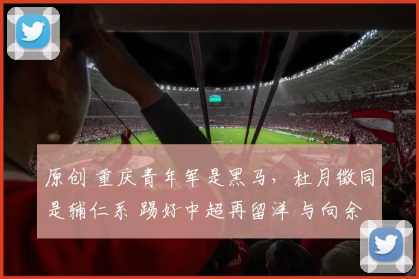 原创 重庆青年军是黑马，杜月徵同是辅仁系 踢好中超再留洋 与向余望默契